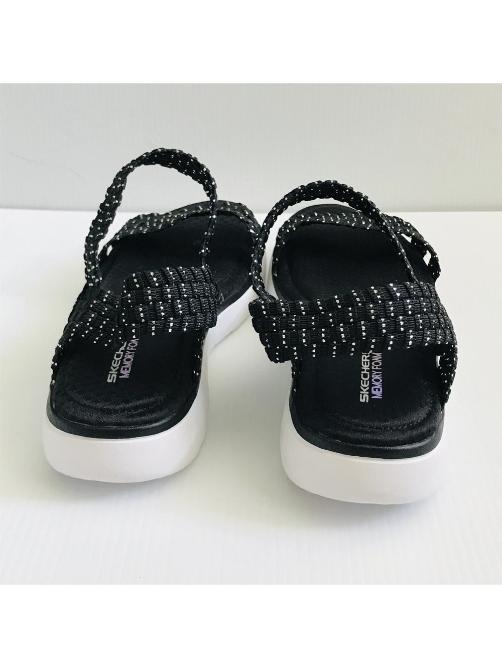 Skechers Counterpart Breeze Beatbox Womens Sandals Memory Foam Blk Metallic 10 - Picture 3 of 7